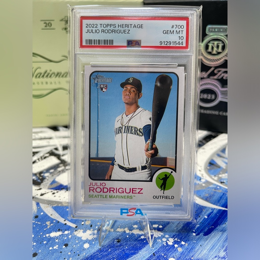 2022 Topps Heritage #700 Julio Rodriguez Seattle Mariners PSA 10